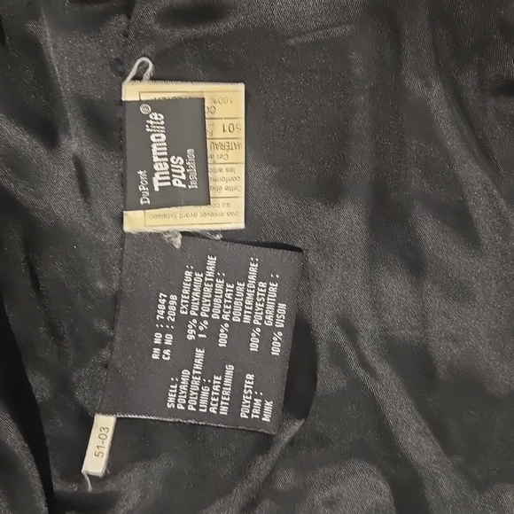 Andrew Marc Black Jacket with Brown Fur Trim size M - Picture 5 of 6